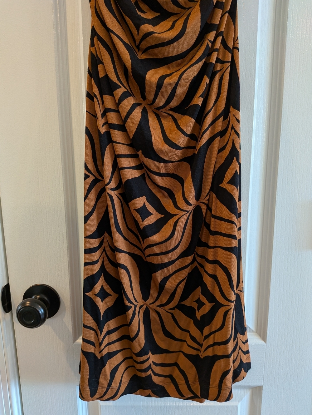 Anthropologie Strapless Mixed Animal Print Dress - Black, White, Brown - Picture 12 of 16